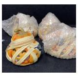 4ct. Ceramic Mummy Pumpkin