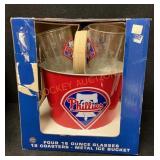 Phillies Glass&ice Bucket Set