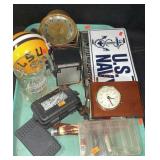 Misc Household: Clocks, Lsu Mini Helmet, Hunting