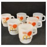 6 Mcdonald Fire King Anchor Mugs