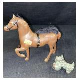 Metal Horse & Metal Scotty Dog