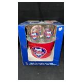 Phillies 16oz Glasses, 12 Coasters, & Metal Ice