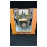 Olympia Beer Metal Bucket, Set Of 4 Pint Glasses,