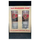 Old Milwaukee Beer 14fl.oz Flared Pilsner Glass,