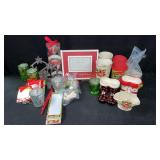 Holiday Novelty Lot: Wine Stoppers, Mugs,