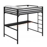 Full Size Metal Loft Bed With Desk