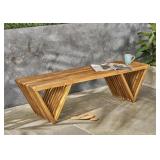 Teak Finish Bench