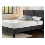 Zinus Queen Size Upholstered Stitched Platform Bed