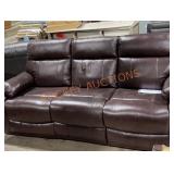 3-cushion Reclining Leather Sofa