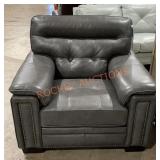 Gray Leather Chair