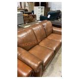 3-cushion Brown Leather Sofa