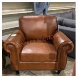 Brown Leather Chair&ottoman