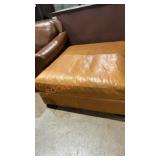 Large Leather Ottoman
