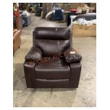 Reclining Brown Leather Chair