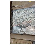 Square Metal Floral Wall Decor-41inx42in