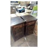 2ct 3-drawer Nightstand