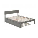 Twin Trundle Bed - Gray
