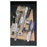 Misc Tools Lot: Plier, Wrenches, Drive Sockets