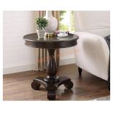 Round Wood End Table