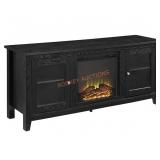 58" Fireplace TV Stand with Doors