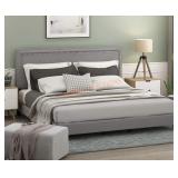 King Size Double Row Nail Head Bed Frame