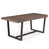 72in Solid Wood Dining Table - Gray