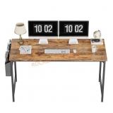 63in Computer Desk - White and Gold