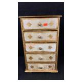 8"x13 1/2" Storage, Jewelry 5 Drawers