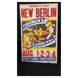 14"x 22" New Berlin,pa. Carnival Poster