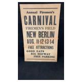 14"x 22" New Berlin,pa.carnival Poster