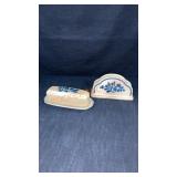 Pfaltzgraff Butter Dish & Napkin Hldr.