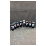 7 Etched Water Glasses 5 1/4"& Goblet