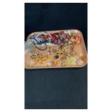 Tray Lot Jewelry-Necklaces Earrings Pins