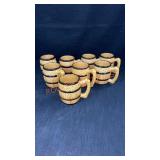 8 Barrel Mugs 3 1/2" Japan