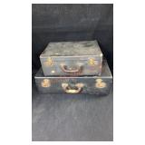 2 Vintage Suitcases 12 1/2" X 21 1/2"