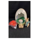 Ceramic Egg Approx  8" H & More