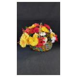 Large Basket Of Flowers Approx 15"X 17"