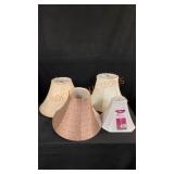 4 Various Lamp Shades 11 1/2" Largest