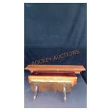 4 Wooden Wall Shelves Longest 36"