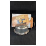 Covered Cake Plate & Cheese Cutting Bd.