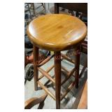 31"H Wooden Bar Stool