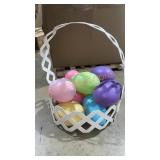 Easter Egg Basket with 10ct Eggs Blow Mold