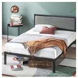 Zinus King Size Platform Bed With Upholstered