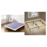 Zinus Full Size 4in Box Spring with Wooden Slats