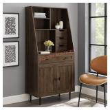 64in Storage Desk & Hutch With Keyboard Drawer