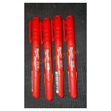 Milwaukee 4pc Fine Point Markers