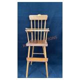 17"Wood Doll High Chair