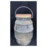 Barrel Shaped Glass Jar 1 Gallon