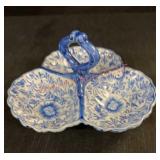 Blue & White Divided Candy Dish