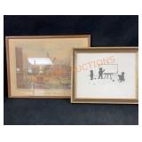 Framed Print & Silhouette